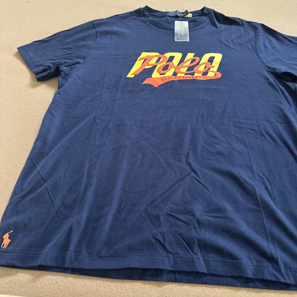Polo Ralph Lauren Men’s Big And Tall 1XB T-Shirt Navy Classic Fit Logo SS
